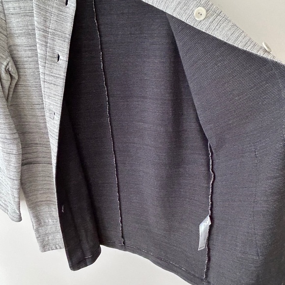 Eileen Fisher Gray Organic Cotton Coat - Picture 14 of 16